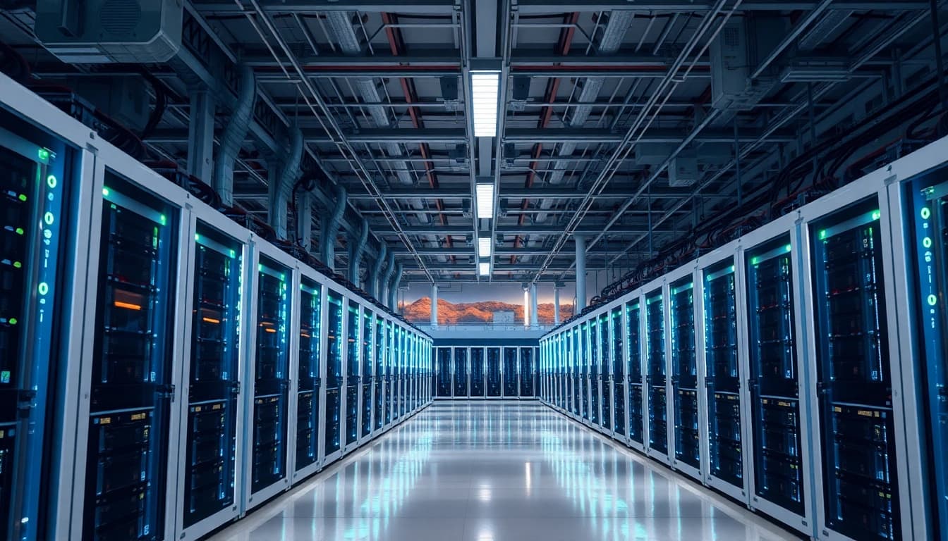 Optimized cloud mining site utilizing renewable energy sources for sustainable cryptocurrency production.