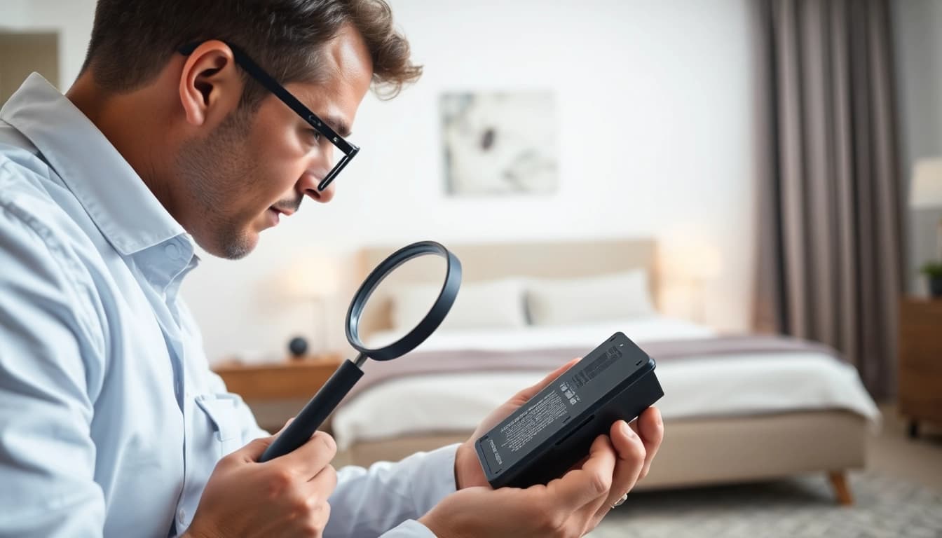 Bed bug services near me provided by a professional examining for infestations in a modern bedroom.