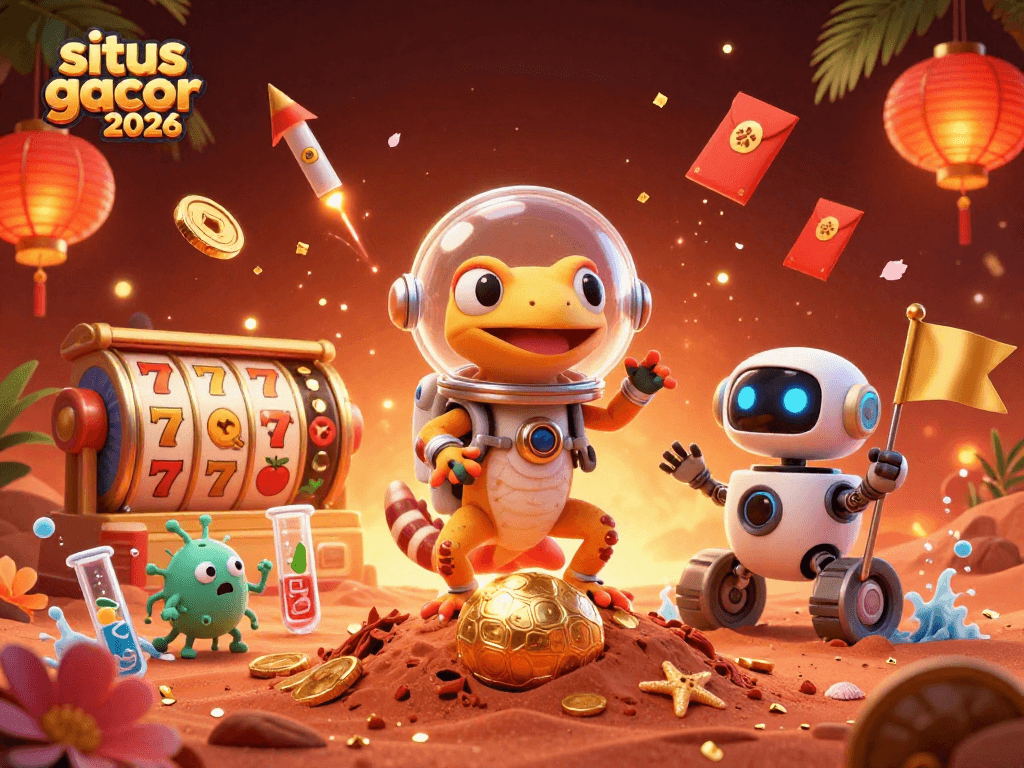 Menggali situs gacor 2026, kasino emas ditemukan di Mars dengan gecko luar angkasa dan rover robot.