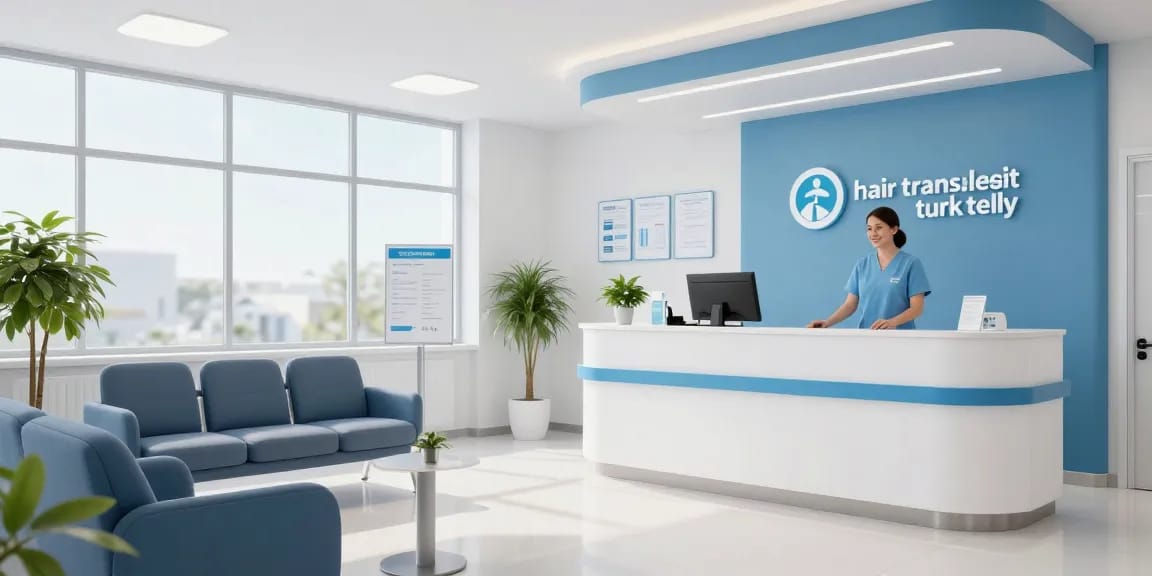 "Hair transplant turkey consultation at a healthcare clinic, showing patient care and expert medical services."