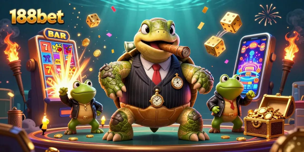 Experience thrilling wins at 188bet with vibrant casino elements and engaging animations.