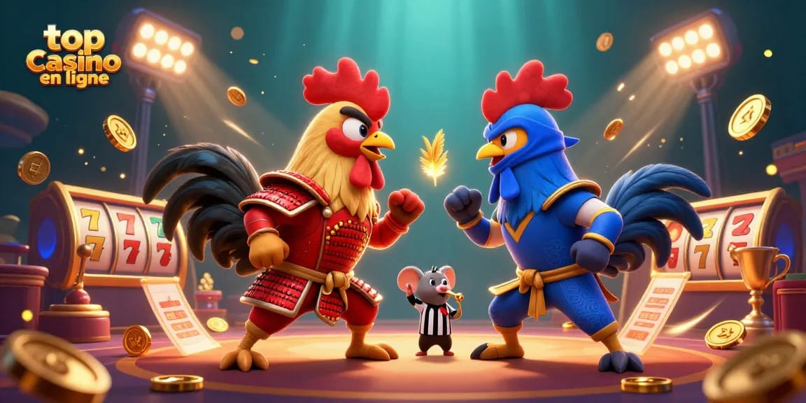 Connexion au top casino en ligne avec des personnages de combat et éléments de jeu