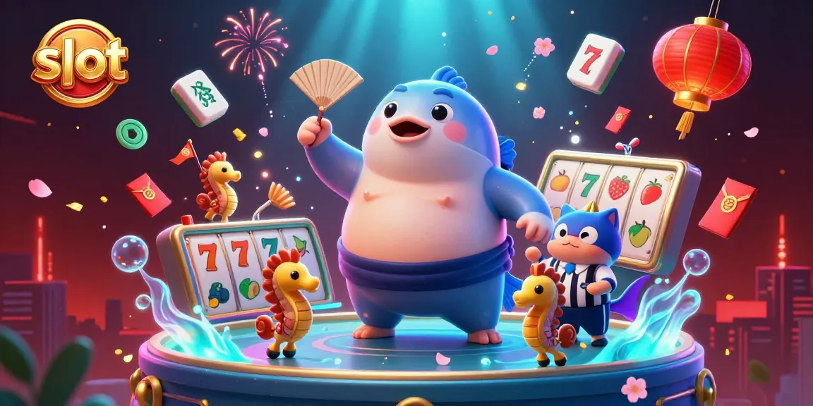 Experience vibrant slot action with a colossal fugu and seahorse fans in a dynamic underwater ring.