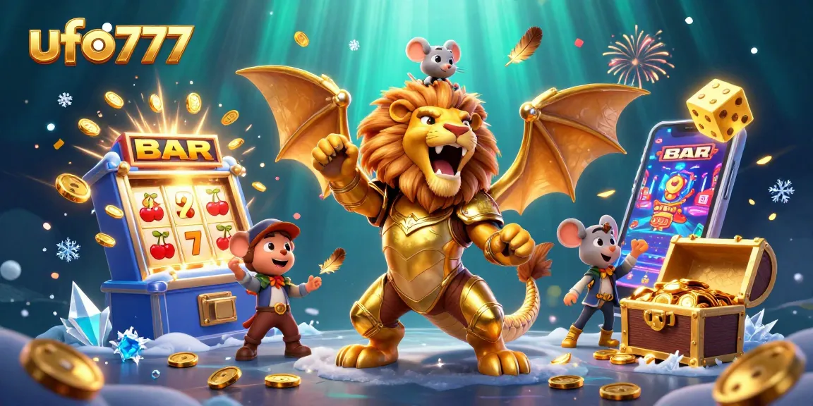 Win big with ufo777 in an exciting 3D casino adventure featuring a golden chimera!