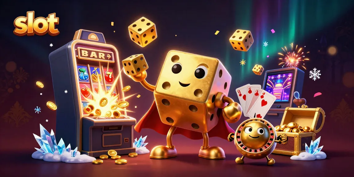 Menangkan slot dengan gambar ilustrasi 3D yang penuh warna, menampilkan slot mesin dengan jackpot berkilau.