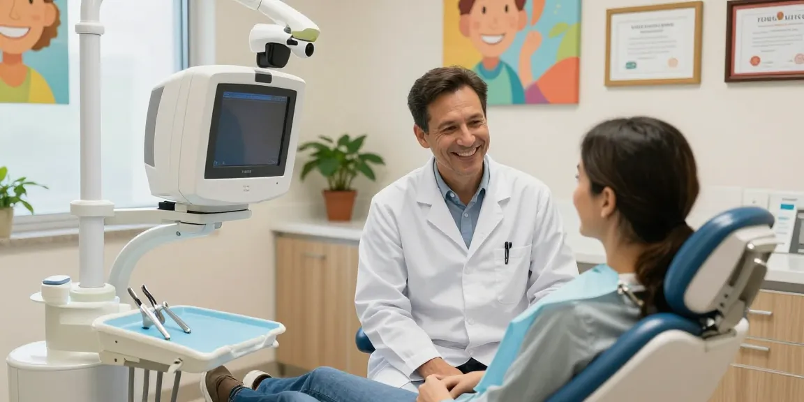 Visit a friendly dentist for a healthy smile in a welcoming clinic environment.