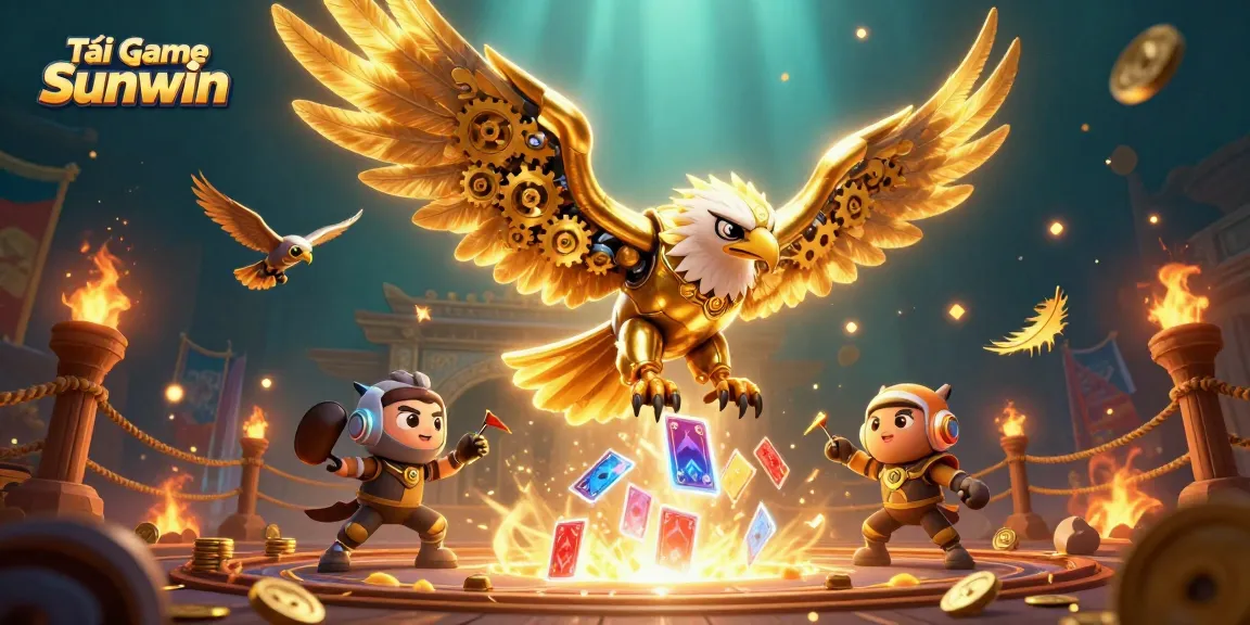 Tải game Sunwin and experience the thrill of vibrant 3D casino action featuring a cybernetic eagle.