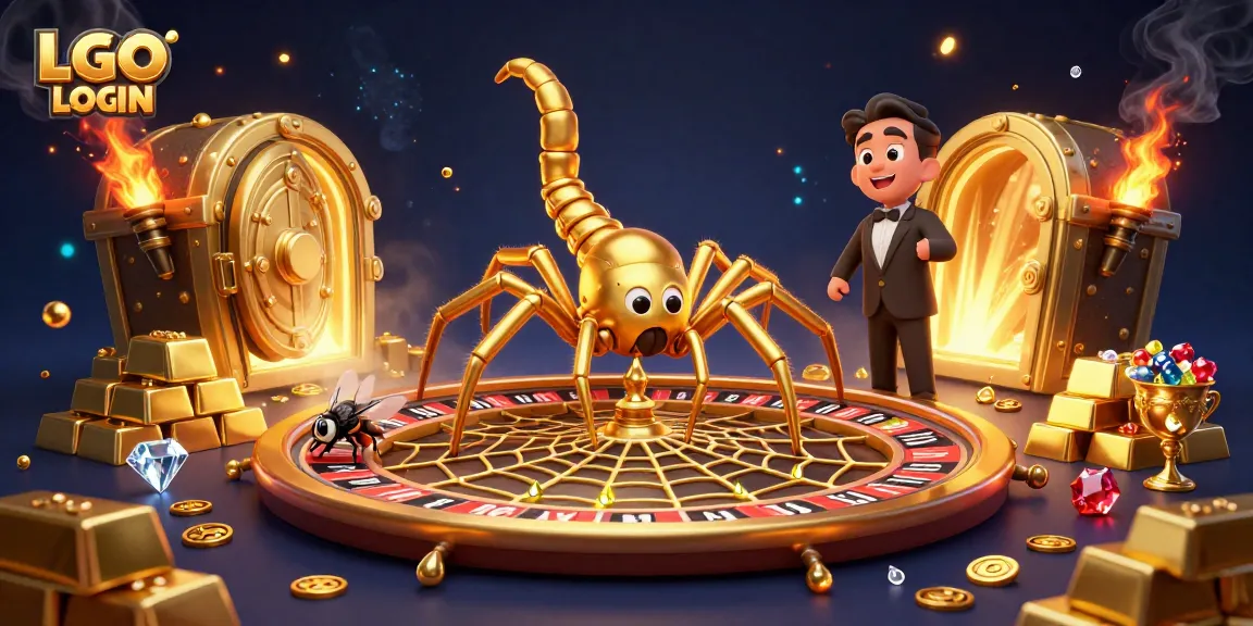 LGO LOGIN grants access to a thrilling casino world as the spider spins roulette webs, betting excitement unfolds!