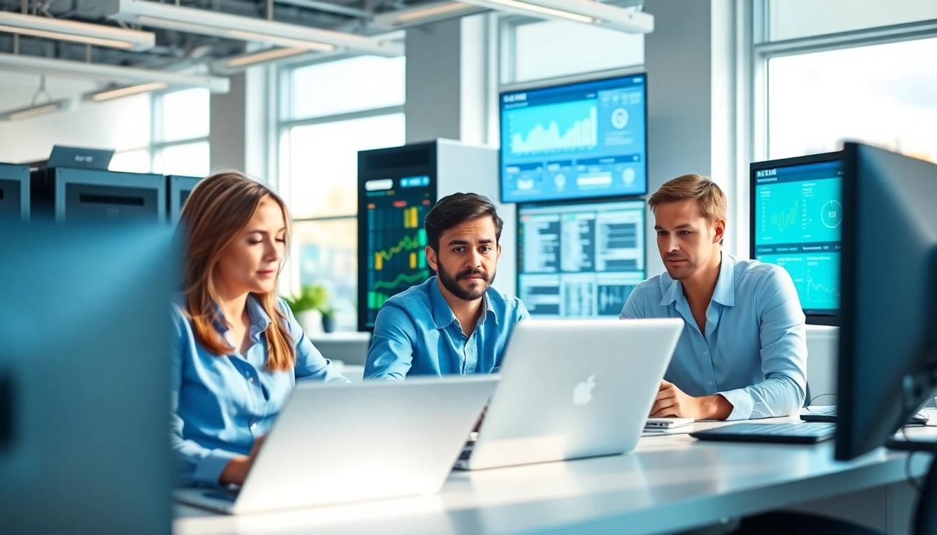 Engaged team delivering managed IT services Lakeland in a modern office environment.