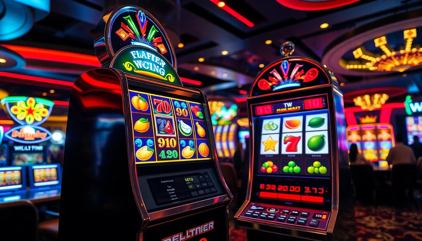 Menangkan jackpot dengan apk slot di mesin slot glamor berwarna cerah dan desain mewah.