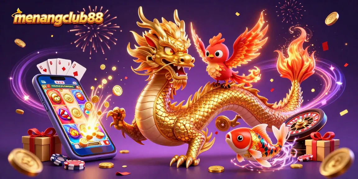 Experience high-quality gaming visuals with menangclub88's immersive dragon illustration.