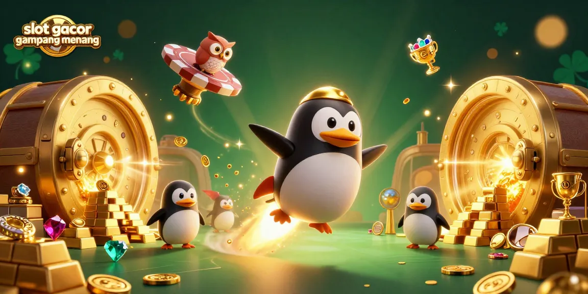 Experience big wins with slot gacor gampang menang in this vibrant casino-themed illustration.