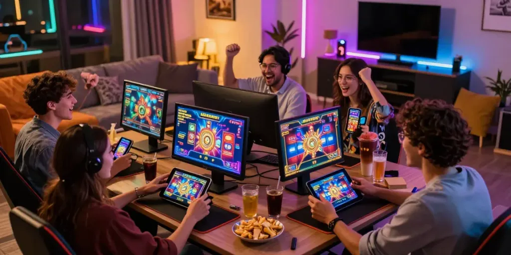 Pengalaman bermain slot zeus di rumah dengan teman-teman dan suasana ceria.