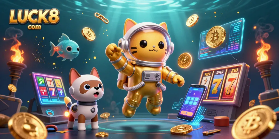 Experience thrilling gaming excitement with LUCK8 com's dynamic online casino illustration.