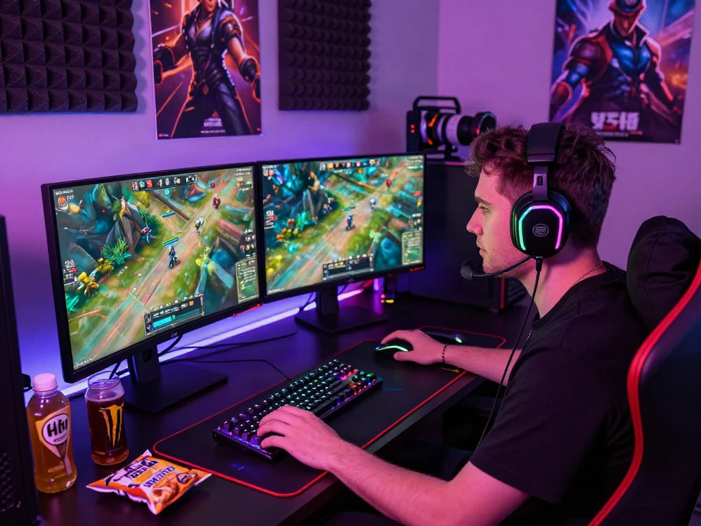 Exciting gaming setup featuring bro138 link alternatif for enhanced online gameplay experience.
