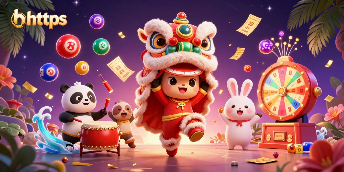 Join the excitement at hhttps with a vibrant lion dance and colorful lottery elements!