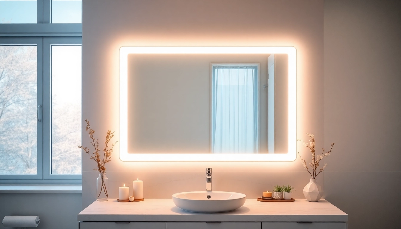 Transform your space with a modern mirror light mirror reflecting elegance and brightness.