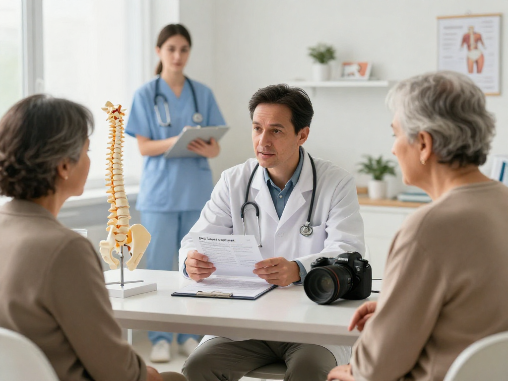 Consultation on Dar kanal ameliyatı with a caring surgeon, showcasing a supportive environment for patients.