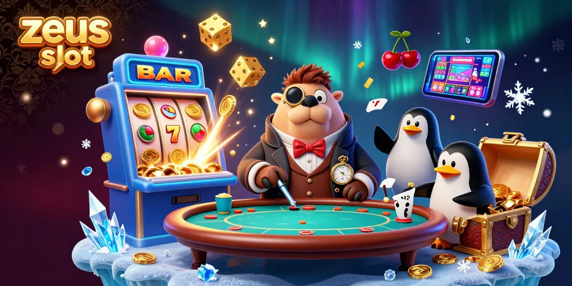 Experience the thrill of zeus slot with captivating characters at a vibrant underwater casino scene.