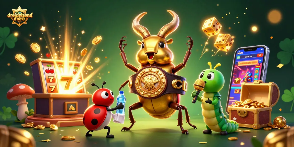 Experience dynamic winning moments with dreidelsandmore's engaging slot machine scene bursting with coins and game symbols.