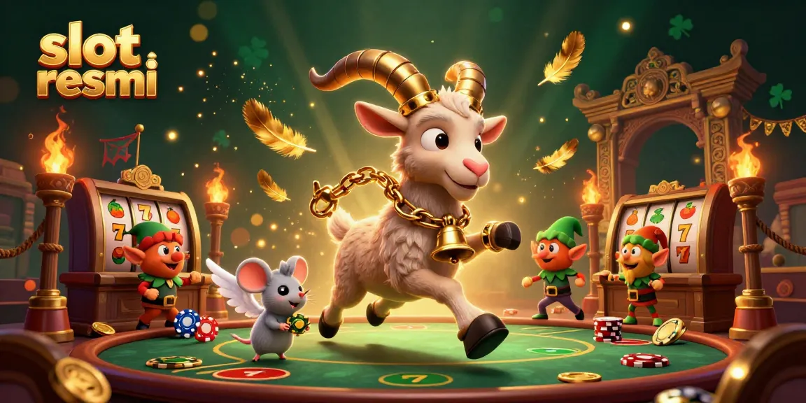 Engage in an exciting gaming atmosphere featuring slot resmi with Krampus goat, angel mouse, and mischievous elf gremlins.