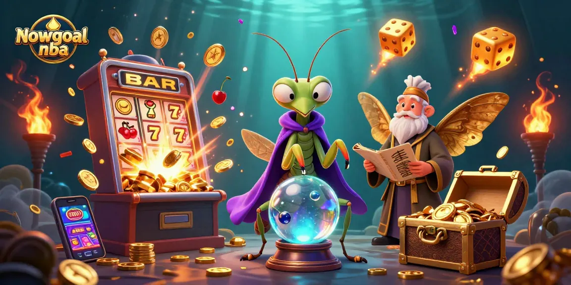 Engage with nowgoal nba through a vibrant 3D scene of fortune teller and gaming excitement.