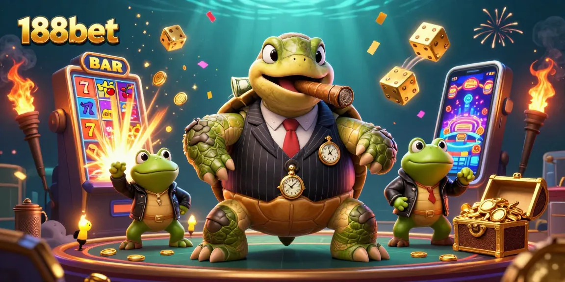 Experience thrilling wins at 188bet with vibrant casino elements and engaging animations.
