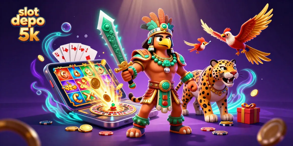Spin and win at slot depo 5k with exciting game elements and vibrant casino imagery.