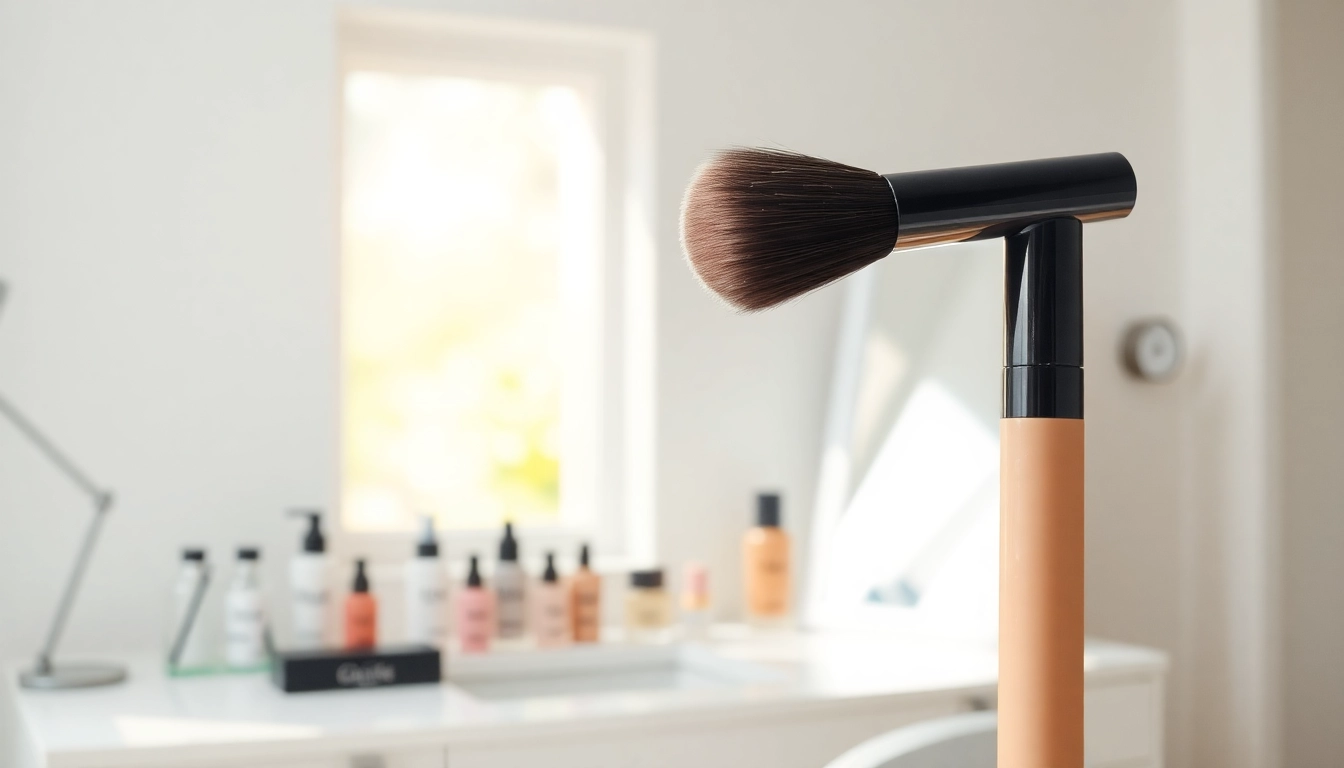 Apply flawless makeup with a precise angled concealer brush for perfect coverage.