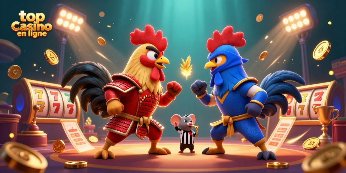 Connexion au top casino en ligne avec des personnages de combat et éléments de jeu
