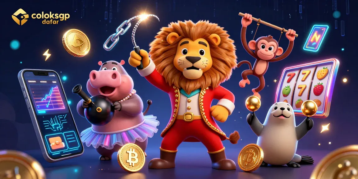 Engage with exciting gameplay at coloksgp daftar with vibrant 3D characters and casino elements.