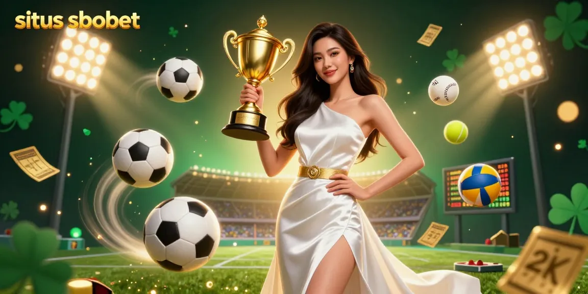 Engage in exciting sports betting at situs sbobet with dynamic 3D visuals illustrating victory in sports.