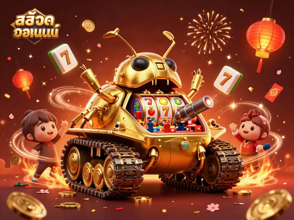 หมุนสล็อตออนไลน์ ในคาสิโนขนาดเล็กที่ซ่อนอยู่ในรถถังทองคำ มีเกมหลายรูปแบบให้เลือก