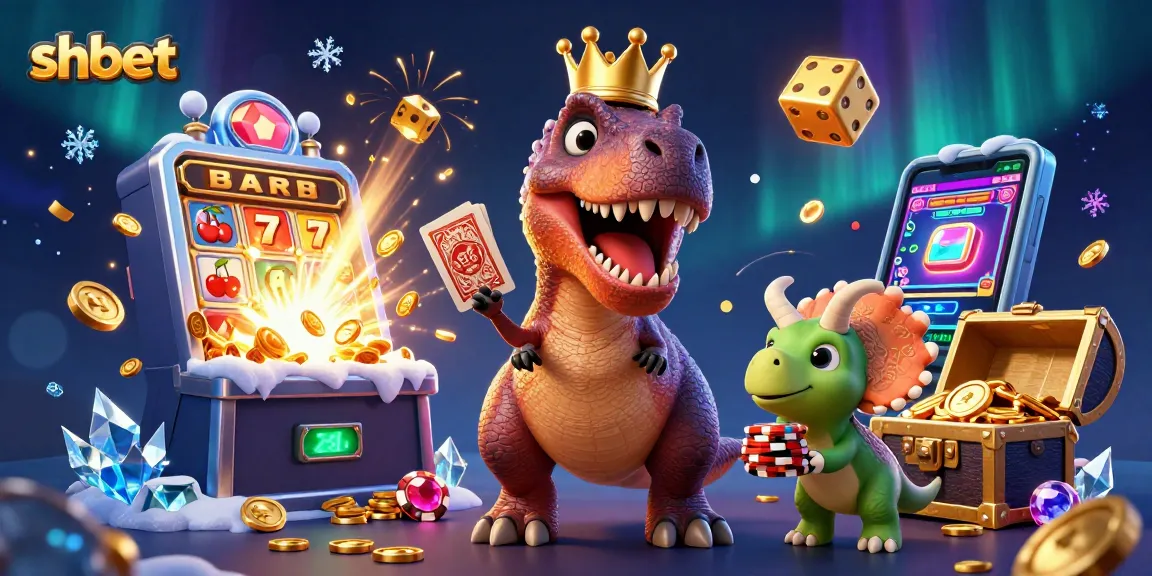 Experience the thrill at shbet with colorful characters and dynamic casino elements in a vibrant 3D scene.