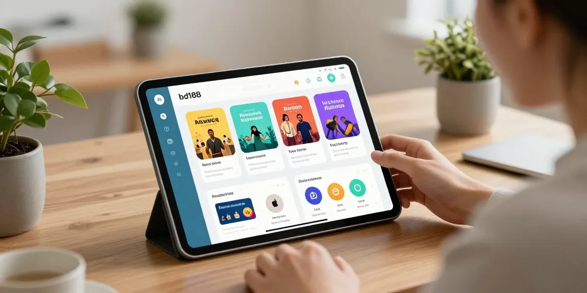 Interaktibong user na nag-explore ng bd188 app para sa mga laro at utilities.