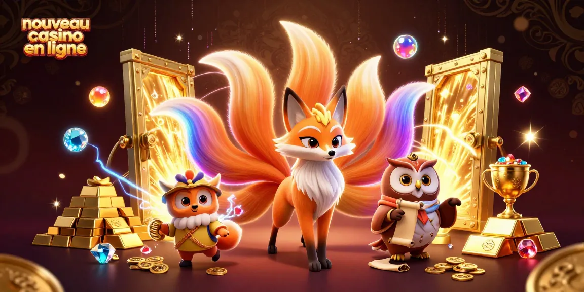 Illuminez votre jeu avec le nouveau casino en ligne, une illustration dynamique avec des éléments scintillants et des joyaux.