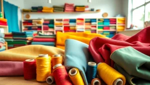 Verken kleurrijke canvas stoffen in een creatieve naaiomgeving met prachtige texturen.