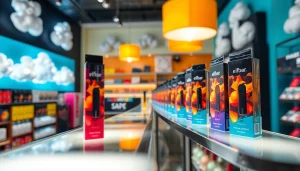 Erleben Sie elfbar pods in einem charmanten Vape-Shop-Umfeld, das die Produktvielfalt perfekt präsentiert.