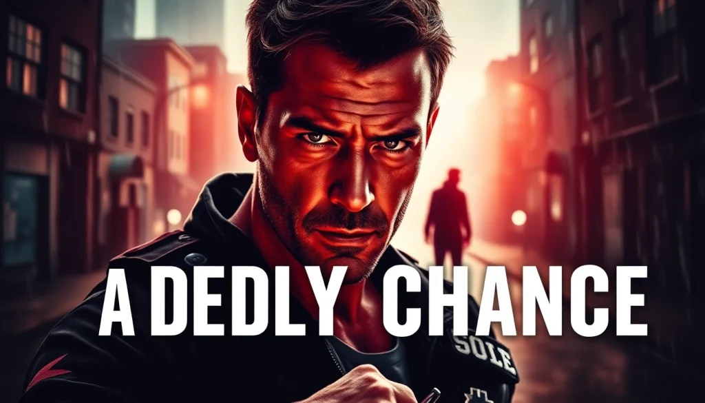 Visual representation of A Deadly Chance novel highlighting a determined ex-SWAT officer in a perilous urban setting.