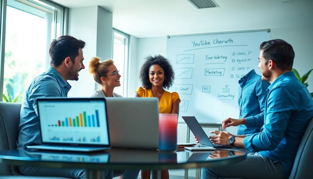 YouTube SMM panel collaboration scene for enhancing channel growth strategies.