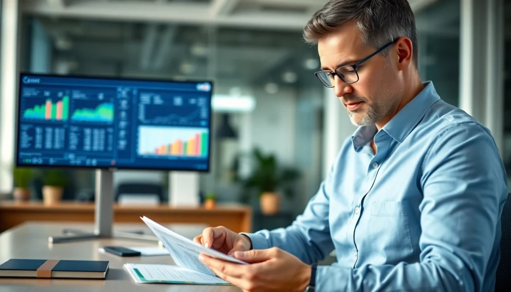 카드 한도 현금화 관련된 정보를 분석하는 금융 전문가의 모습