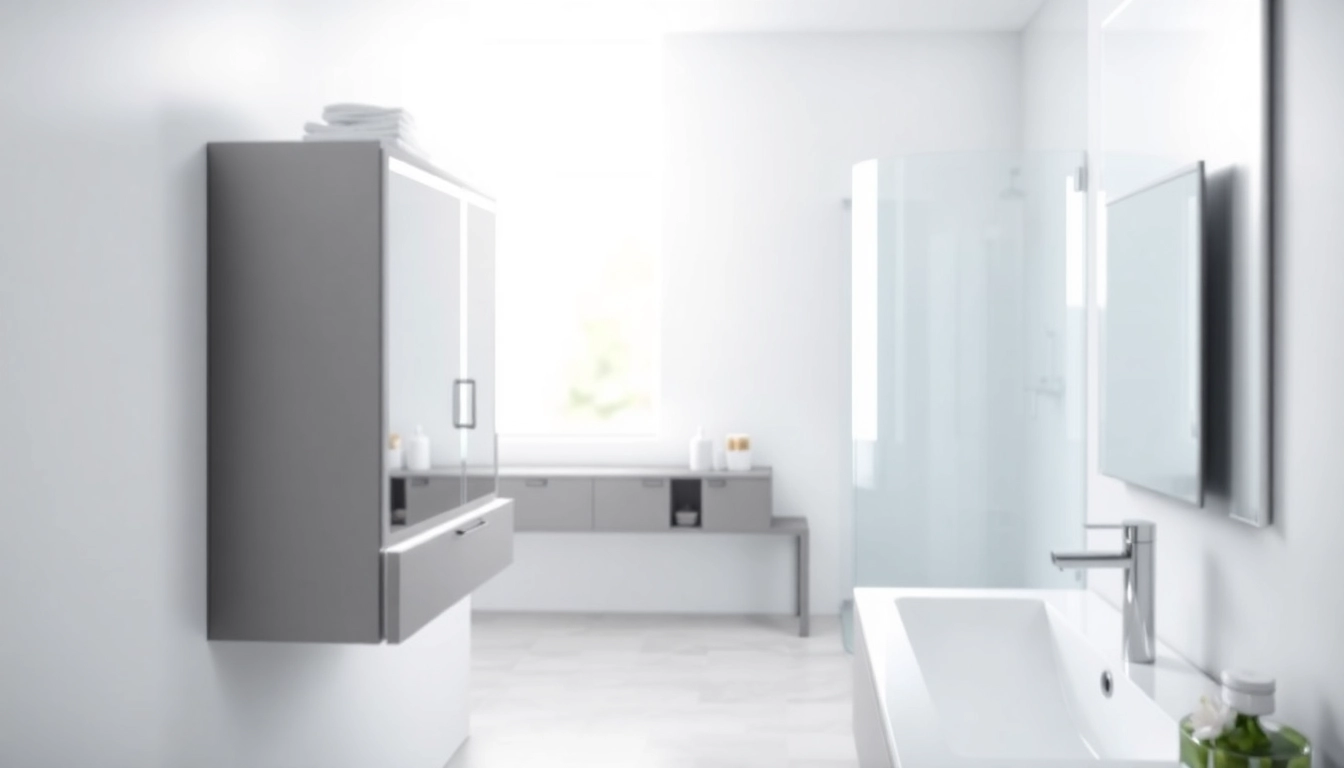 Modernes Design des sonni Spiegelschrank mit elegantem LED-Licht im Badezimmer.