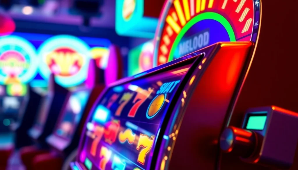 Menangkan jackpot dengan pakde4d slot yang menampilkan simbol berwarna cerah dalam suasana kasino yang energik.