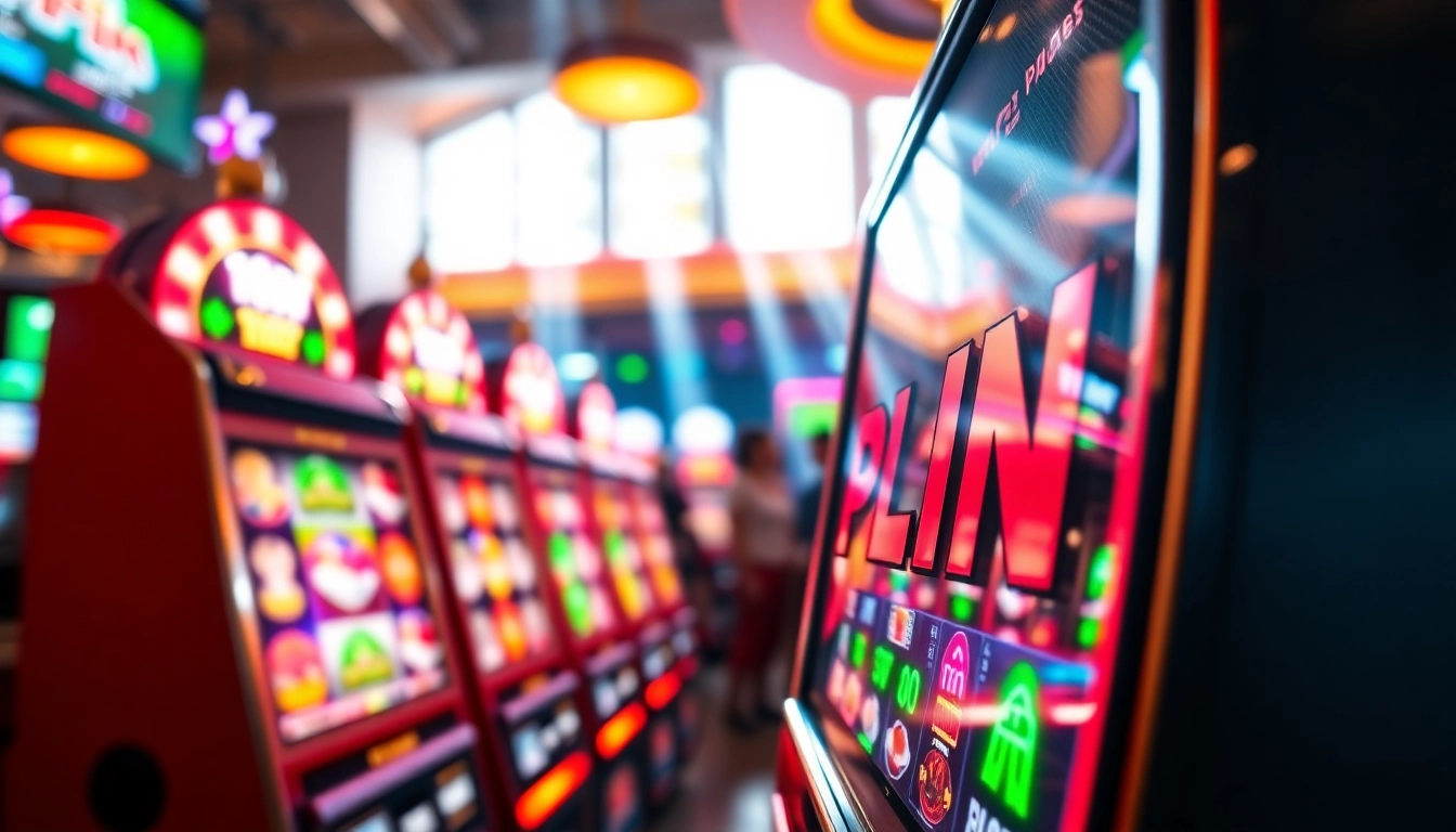 Menangkan plink slot dengan mesin yang bersinar dan penuh warna di kasino.
