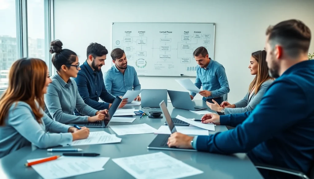 Team collaborating on Contract Management to enhance business efficiency and compliance.