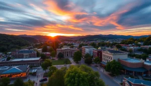 Experience the scenic beauty of Clarksburg with its vibrant downtown and peaceful landscapes.