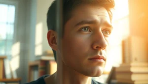 Individual experiencing brain fog while gazing out a window, reflecting thoughts and confusion.