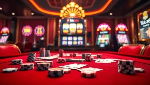 Trải nghiệm cảm giác hứng khởi khi chơi tại Tik88 với bàn casino sống động và máy đánh bạc hấp dẫn.