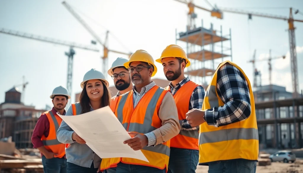 Builders collaborating on Austin construction project showcasing teamwork and professionalism.