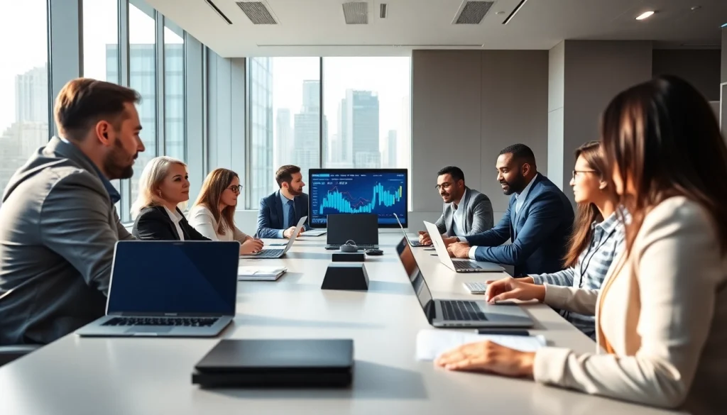 Analyze competitive intelligence data in a modern strategic meeting setting.